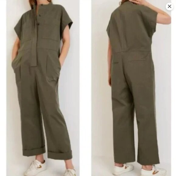 Everlane The Easy Workwear Jumpsuit - Olive Green - Size Large - Picture 1 of 12